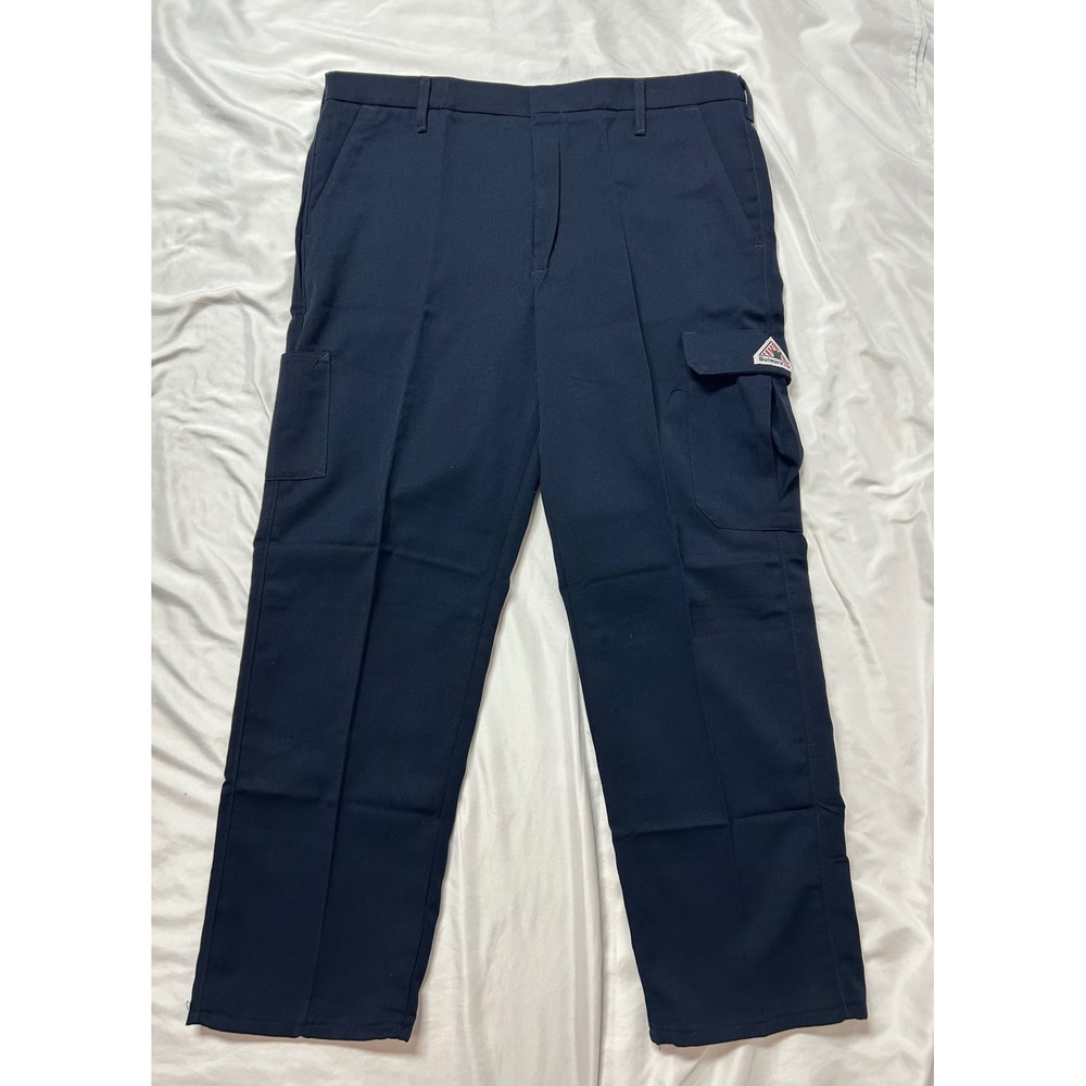Bulwark FR Navy Blue Flame Resistant Cargo Work Pants PMU2NV3 40x32 NFPA 2112
